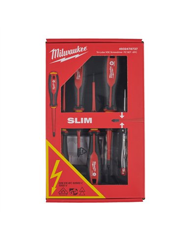 Surubelnite VDE Tri-Lobe - Milwaukee - Tri-Lobe VDE Screwdriver SET - 5 buc - cod 4932478737