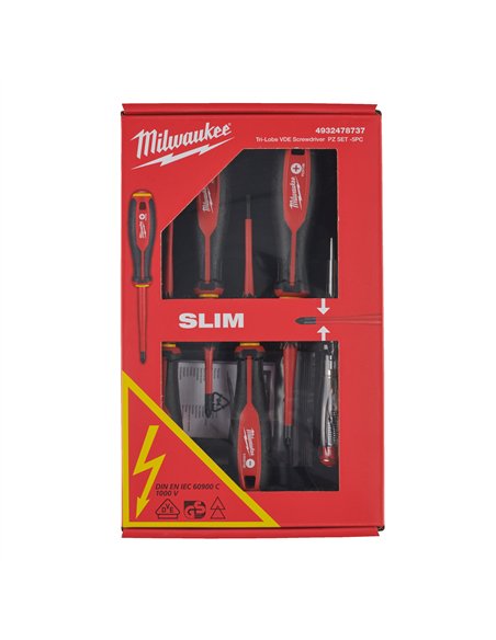 Surubelnite VDE Tri-Lobe - Milwaukee - Tri-Lobe VDE Screwdriver SET - 5 buc - cod 4932478737