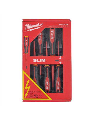 Surubelnite VDE Tri-Lobe - Milwaukee - Tri-Lobe VDE Screwdriver PH SET - 7 buc - cod 4932478739