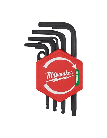 Set imbusuri compacte, forma L - Milwaukee - Compact L-Form Torx Key Set - 9 buc - cod 4932492703