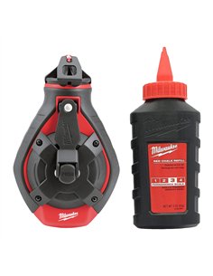 Trasor cu sfoara Bold Line - Milwaukee - Bold Line Chalk Reel & Red Chalk Refill - cod 4932498391 2