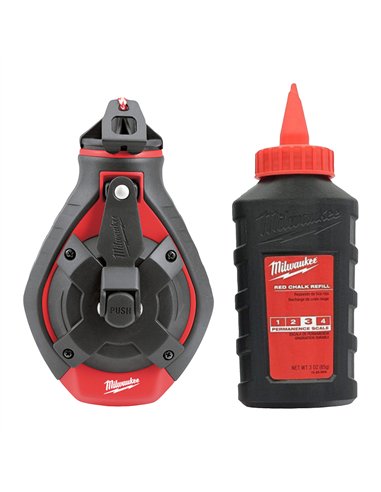 Trasor cu sfoara Bold Line - Milwaukee - Bold Line Chalk Reel & Red Chalk Refill - cod 4932498391