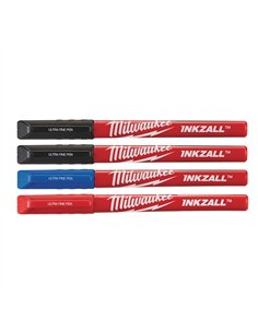 Marker cu varf fin INKZALL - Milwaukee - Inkzall Fine Tip Colour Pens - 4 buc - cod 48223165