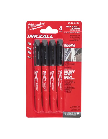 Marker INKZALL - Milwaukee - Inkzall Fine Tip Markers - 4 buc - cod 48223154