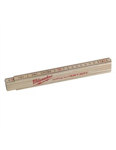 Metru de tamplarie subtire, din lemn - Milwaukee - Slim Wood Folding Rule 2m - cod 4932459303 2