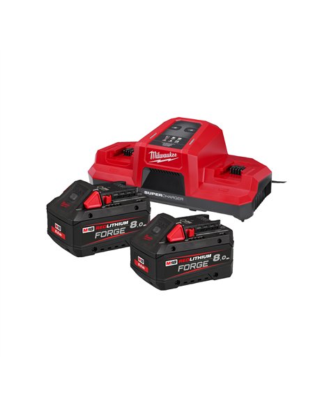 Set de acumulatori si incarcator M18 FORGE - Milwaukee - M18 FORGENRG-802DBSC - cod 4933498616