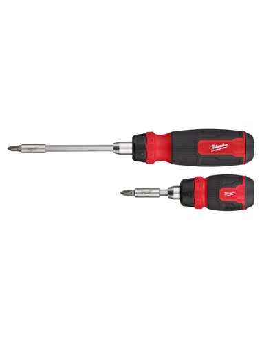 Surubelnita cu clichet multi-bit - Milwaukee - 2 buc Ratcheting and Compact Ratcheting Multi-Bit Screwdriver Kit - cod 493249281