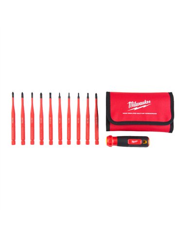 Surubelnite izolate multi-bit - Milwaukee - Insulated Multi-Bit Screwdriver - cod 4932493658