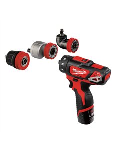Masina de gaurit M12, subcompacta, cu mandrina detasabila - Milwaukee - M12 BDDXkit-202C - cod 4933447836