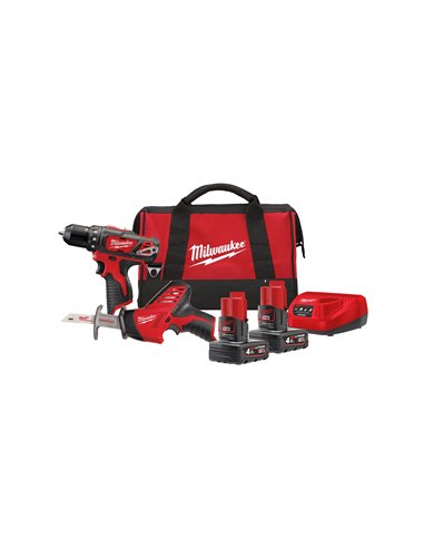 Set scule cu acumulatori M12 - Milwaukee - M12 BPP2C-402B - cod 4933441230