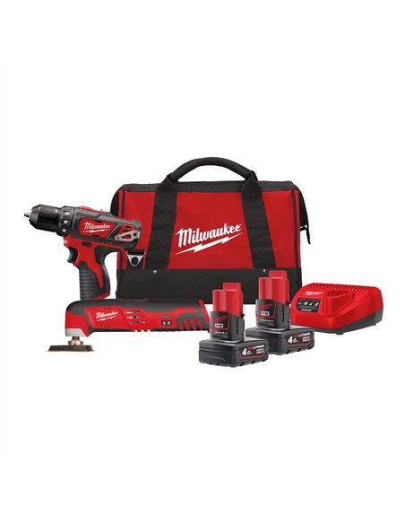 Set scule cu acumulatori M12 - Milwaukee - M12 BPP2D-402B - cod 4933441250