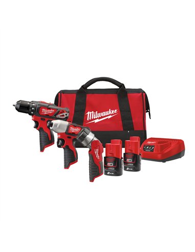 Set scule cu acumulatori M12 - Milwaukee - M12 BPP3A-202B - cod 4933441225