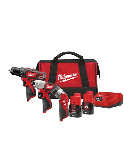 Set scule cu acumulatori M12 - Milwaukee - M12 BPP3A-202B - cod 4933441225