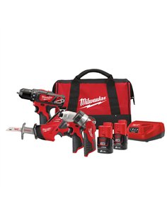 Set scule cu acumulatori M12 - Milwaukee - M12 BPP4A-202B - cod 4933441240