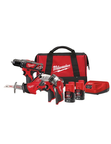 Set scule cu acumulatori M12 - Milwaukee - M12 BPP4A-202B - cod 4933441240