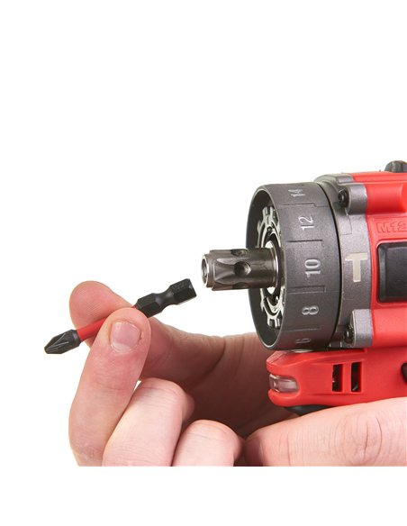 Masina de gaurit M12 Fuel, subcompacta, cu percutie si mandrina detasabila - Milwaukee - M12 FpdX-202X - cod 4933464136