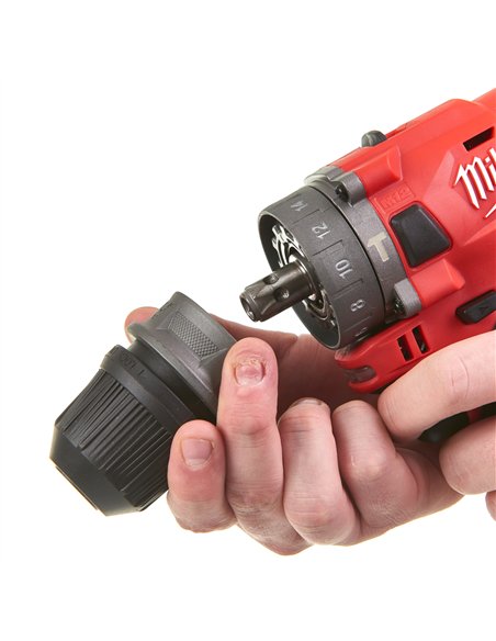 Masina de gaurit M12 Fuel, subcompacta, cu percutie si mandrina detasabila - Milwaukee - M12 FpdX-202X - cod 4933464136