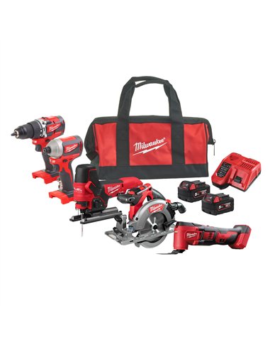 Set scule cu acumulatori M18 - Milwaukee - M18 FPP5K-502B - cod 4933471209