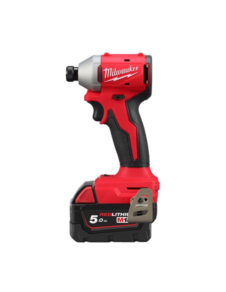 Masina de insurubat cu impact, cu motor fara perii, 1/4 inch Hex M18 - Milwaukee - M18 BLIDR-502X - 4933492843