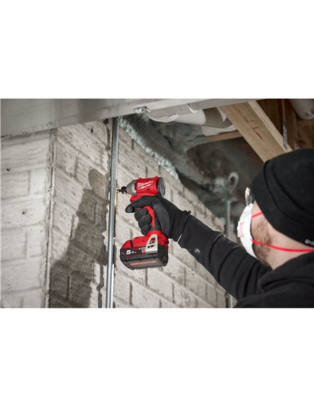 Masina de insurubat cu impact, cu motor fara perii, 1/4 inch Hex M18 - Milwaukee - M18 BLIDR-502X - 4933492843