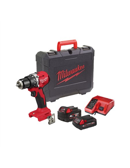 Masina de gaurit compacta, cu percutie si motor fara perii M18 - Milwaukee - M18 BLPDRC-422C - cod 4933492825