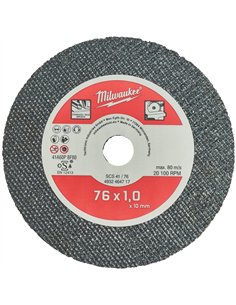 Discuri subtiri PRO+ pentru debitare metal - Milwaukee - SCS 41/76 x 1 x 10 mm - 5 buc - cod 4932464717