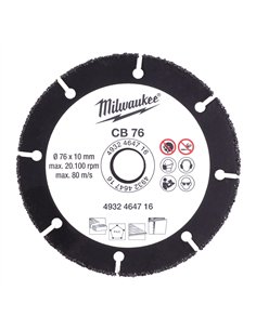 Panze abrazive din carbura 76 mm - Milwaukee - CB 76 mm - 1 buc - cod 4932464716