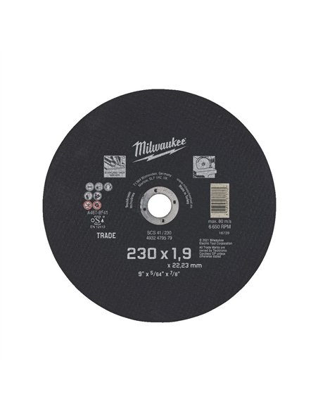 Disc debitare SCS 230X1,9 - Milwaukee - cod 4932479579