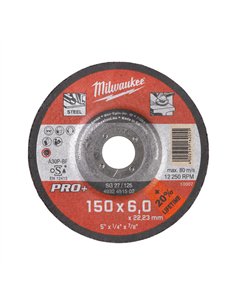 Discuri PRO+ pentru polizat metal - Milwaukee - SG 27 / 150 x 6 x 22 mm - 1 buc - cod 4932471387