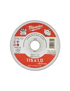 Discuri debitare metal - seria contractanti - Milwaukee - SCS 41 / 115 x 1 x 22 mm Contractor series - 1 buc - cod 4932451474