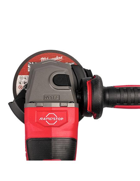 Polizor unghiular de inalta performanta 125 mm, cu franare si schimbator lateral M18 FUEL - Milwaukee - M18 FHSAG125XB2-802X -