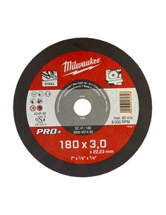 Discuri PRO+ pentru debitare metal - Milwaukee - SC 41 / 180 x 3 x 22 mm - 1 buc - cod 4932451493