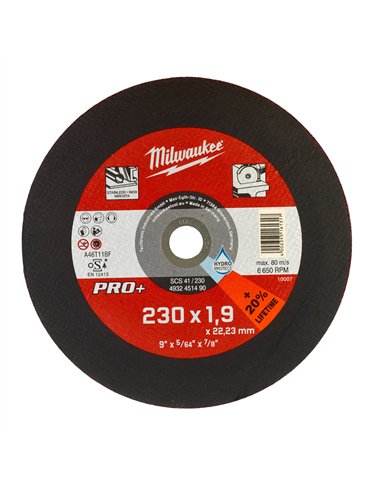 Discuri subtiri PRO+ pentru debitare metal - Milwaukee - SCS 41 / 230 x 1.9 x 22 mm - 1 buc - cod 4932451490
