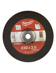 Discuri PRO+ pentru debitare metal - Milwaukee - Stone Cutting Disc Pro+ CC42 230x3mm- 1 buc - cod 4932451500