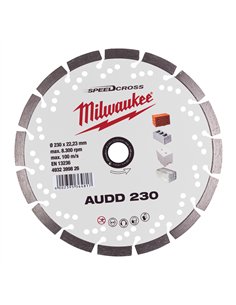 Disc diamantat Speedcross AUDD Milwaukee - 230 mm - 1 buc - cod 4932399826