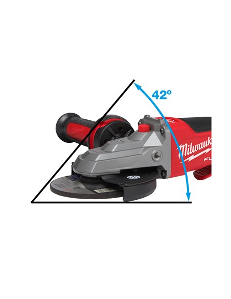 Polizor unghiular 125 mm cu cap plat, franare si comutator tip clapeta M18 FUEL - Milwaukee - M18 FSAGF125XPDB-0X - cod 4933478