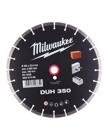 Discuri diamantate DUH - Milwaukee - DUH 350 mm - 1 buc - cod 4932471986