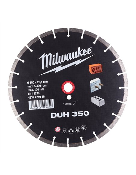 Discuri diamantate DUH - Milwaukee - DUH 350 mm - 1 buc - cod 4932471986