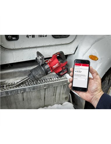 Cheie de impact 1 inch ONE-KEY M18 FUEL cu maner-D, cuplu ridicat, inel de fixare si gat lung - Milwaukee - M18 ONEFHIWF1D -121C
