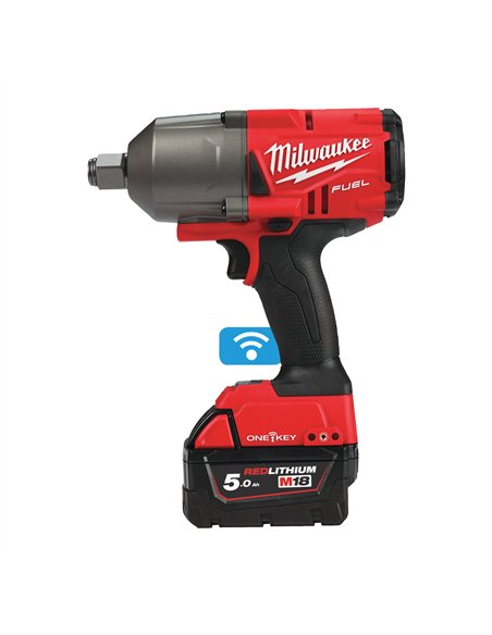 Cheie de impact 3/4 inch ONE-KEY M18 FUEL, cuplu ridicat si inel de fixare - Milwaukee - M18 ONEFHIWF34-502X - 4933459730