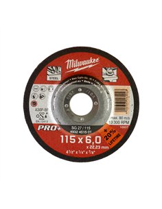 Discuri PRO+ pentru polizat metal - Milwaukee - SG 27 / 115 x 6 x 22 mm - 1 buc - cod 4932451501