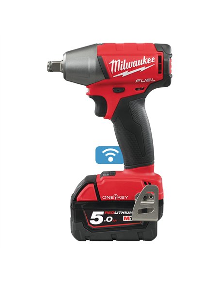 Cheie de impact 1/2 inch ONE-KEY M18 FUEL cu inel de fixare - Milwaukee - M18 ONEIWF12-502X - 4933451374