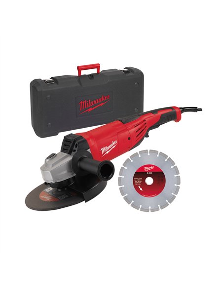 Polizor unghiular 180 mm/230 mm 2200 W - Milwaukee - AG 22-230 D-SET DMS - cod 4933440292