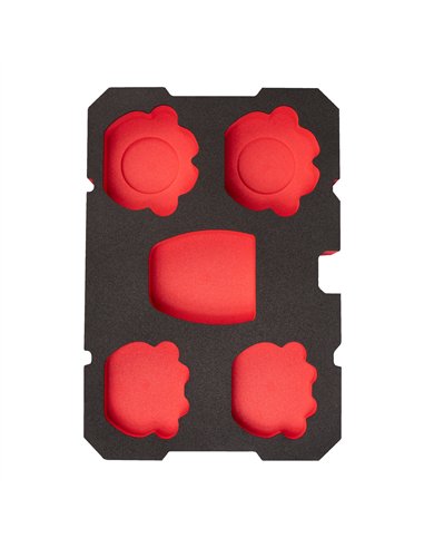 PACKOUT Insertie spuma goala - Milwaukee - Empty 4 x Ring Jaw and RJ Adaptor Packout Foam Insert - cod 4932498248