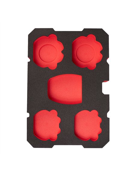 PACKOUT Insertie spuma goala - Milwaukee - Empty 4 x Ring Jaw and RJ Adaptor Packout Foam Insert - cod 4932498248