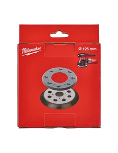Placa de bază (pad de prindere) pentru șlefuitoare orbitale aleatorii Milwaukee, Ø125 mm, cu 8 găuri, cod 4932430091