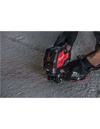 Nivela laser in cruce cu functie de plumb, fascicul verde, reincarcabila REDLITHIUM USB - Milwaukee - L4 CLLP-301C - cod 493347