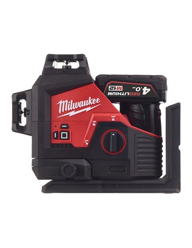 Nivela laser M12 verde 360° cu 3 planuri - Milwaukee - M12 3PL-401C - cod 4933478102