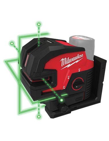 Nivela laser M12 cu linie transversala cu 4 puncte - Milwaukee - M12 CLL4P-0C - cod 4933479202