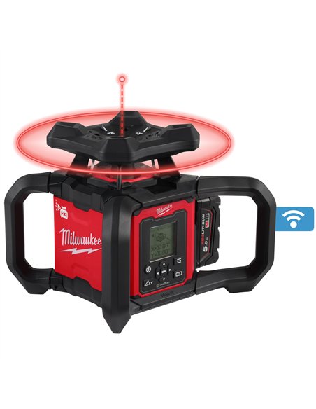 Nivela laser rotativa, orizontala si verticala M181200 m cu ONE-KEY - Milwaukee - M18 RLOHV1200-501C - cod 4933493204